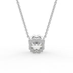 vimg:FJ6005|vimg:FJ6021|18K Yellow Gold Flower Solitaire Diamond Pendant — BACK