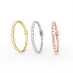 Sterling Silver Diamond Bracelet — 3 COLOR