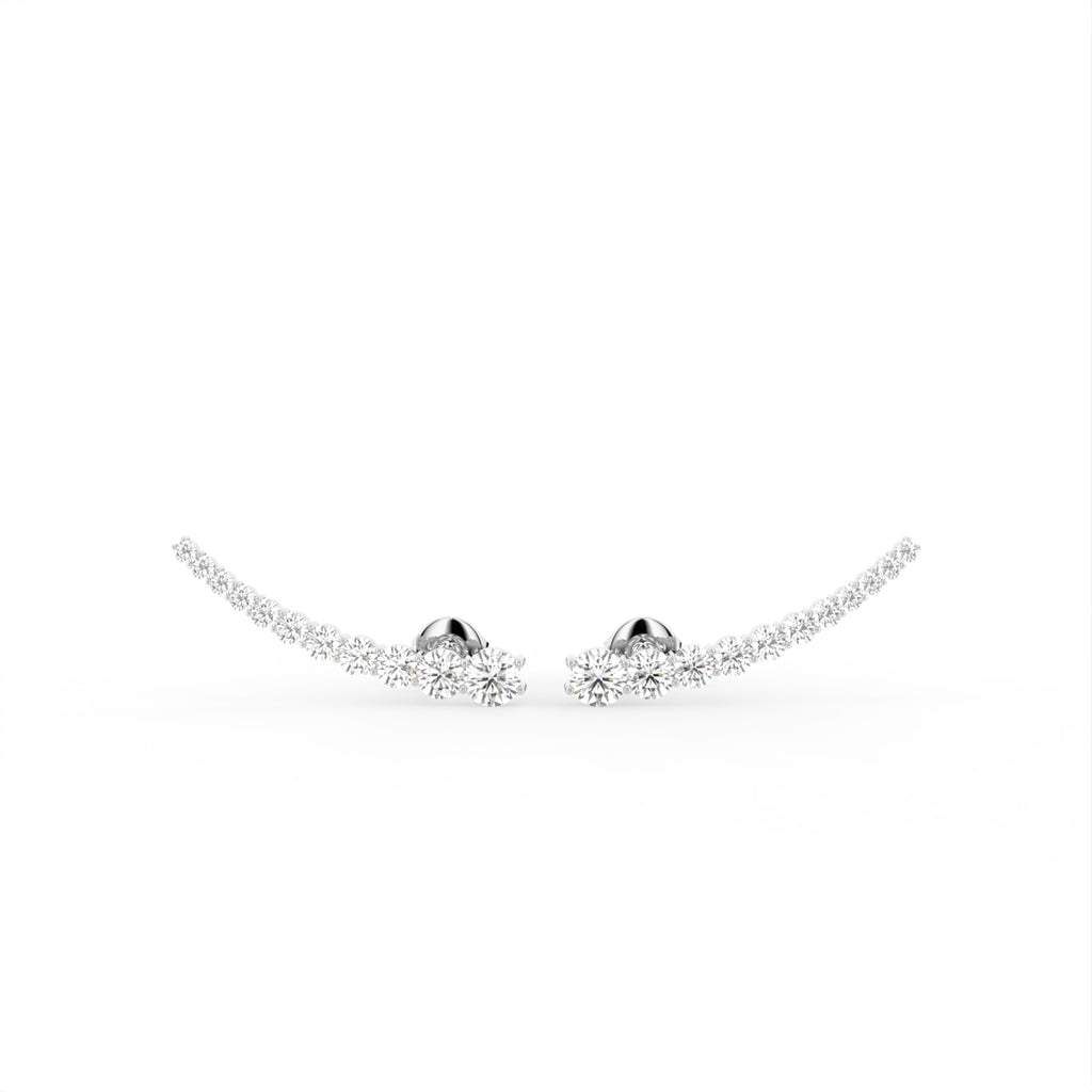 vimg:FJ4781|vimg:FJ4782|vimg:FJ4783|14K White Gold Bespoke Diamond Earrings — TOP