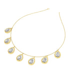 18K Round Diamond Tennis Necklace — 3D VIEW