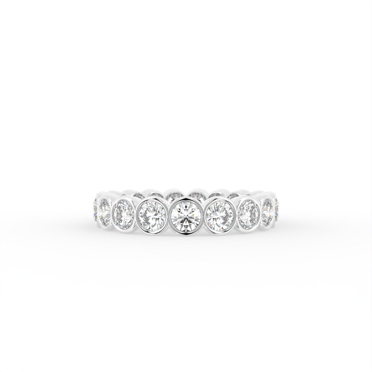 18K Full Eternity Diamond Ring — TOP