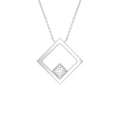 18K Princess Diamond Pendant — FRONT