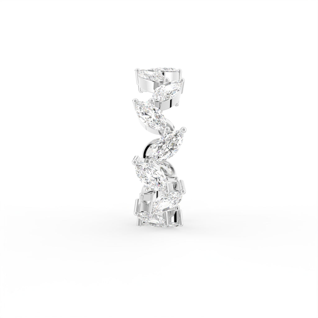 18K Bespoke Marquise Diamond Eternity Ring — SIDE