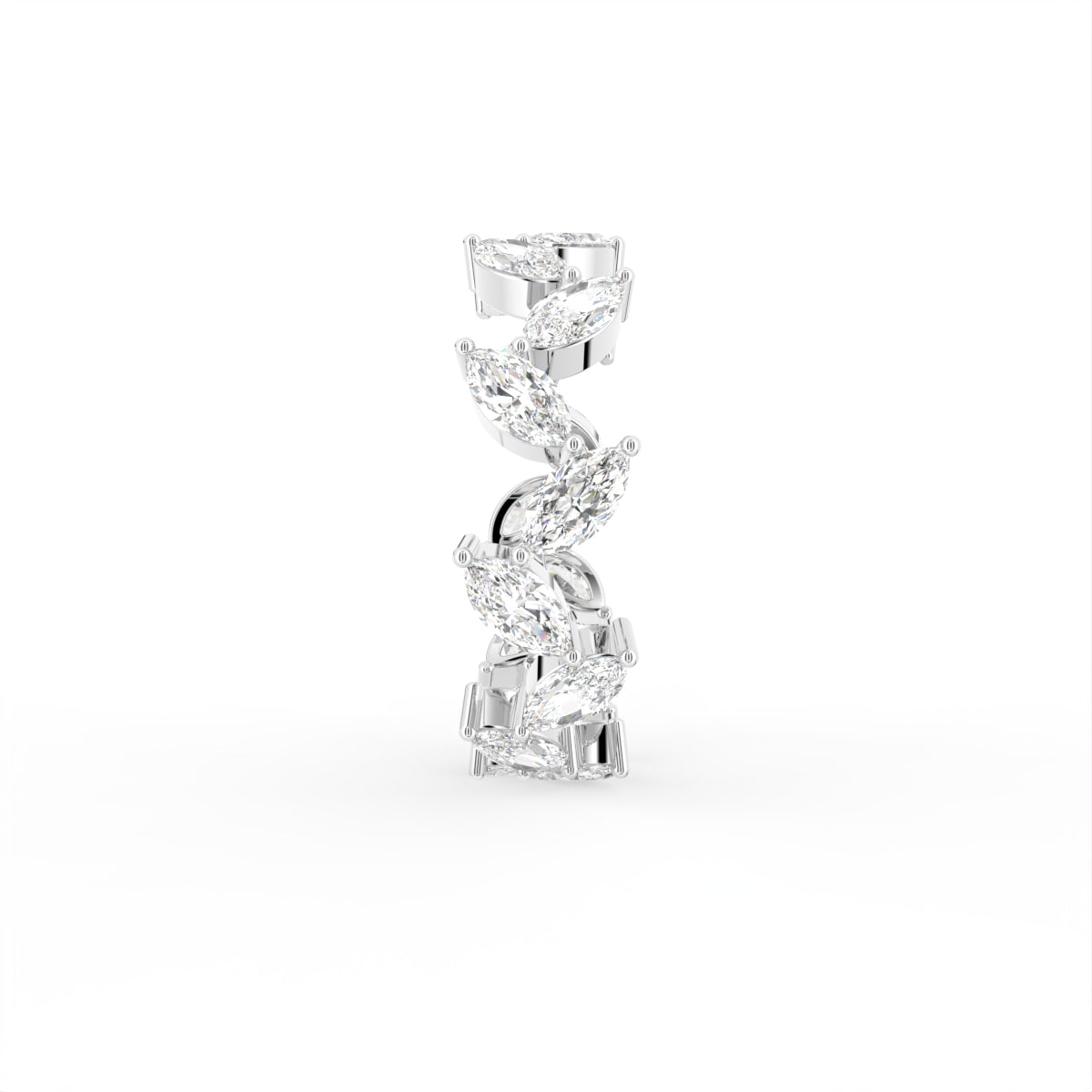18K Bespoke Marquise Diamond Eternity Ring — SIDE