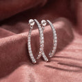 18K Pave Bespoke Diamond Hoop Earrings — AI cloth, in-house