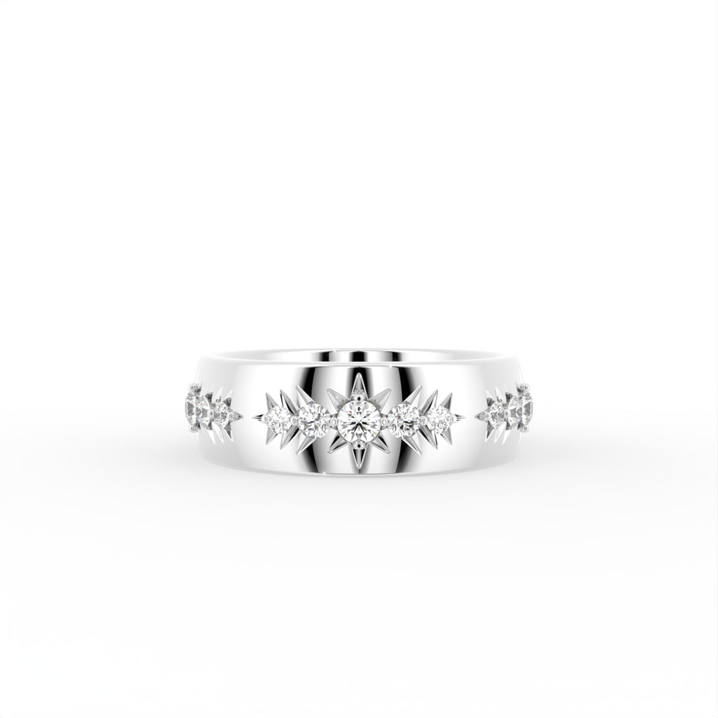 18K Bespoke Diamond Band Ring — TOP