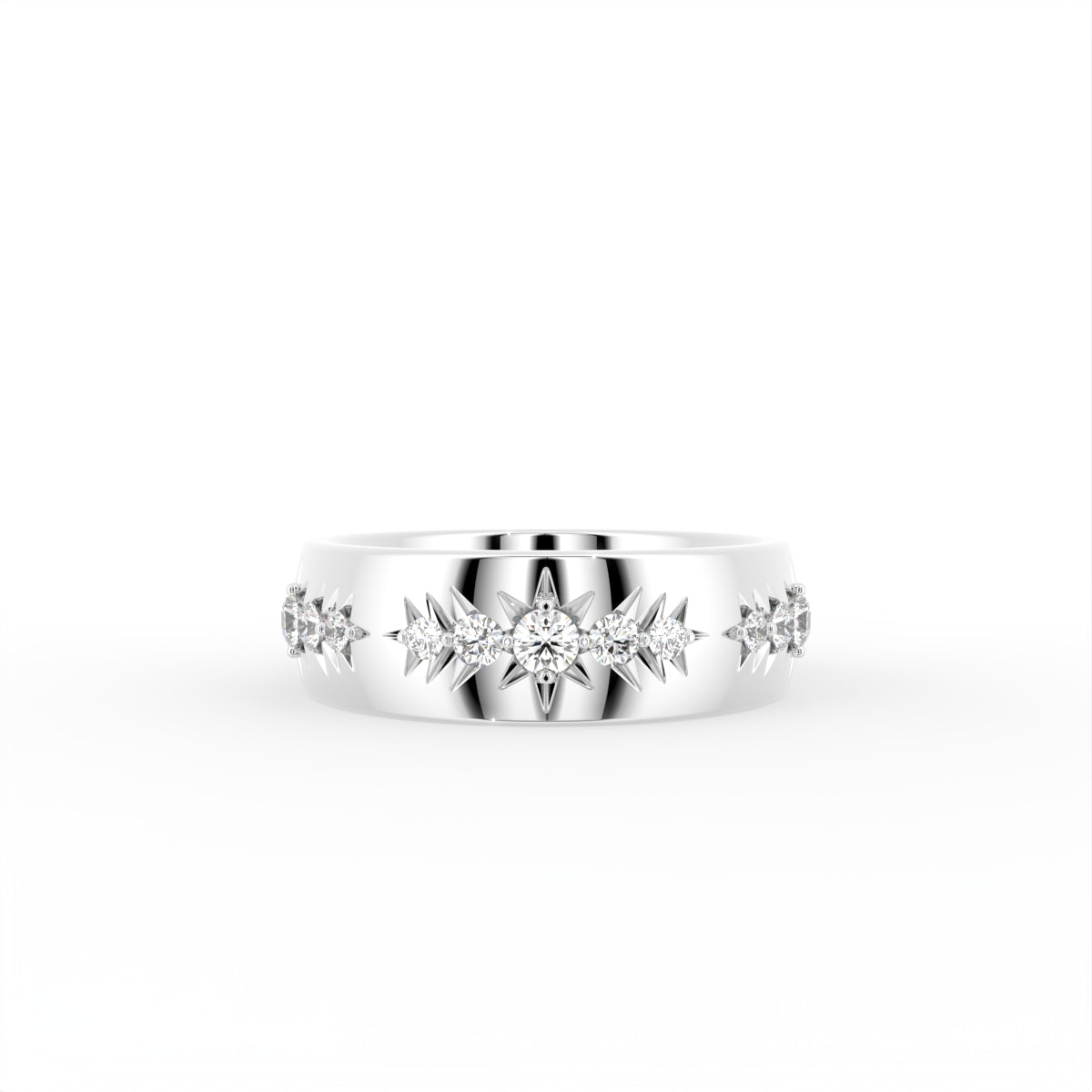 18K Bespoke Diamond Band Ring — TOP