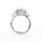 18K White Gold Pear Diamond Engagement Ring — FRONT