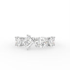 18K White Gold Half Eternity Round Diamond Ring — TOP