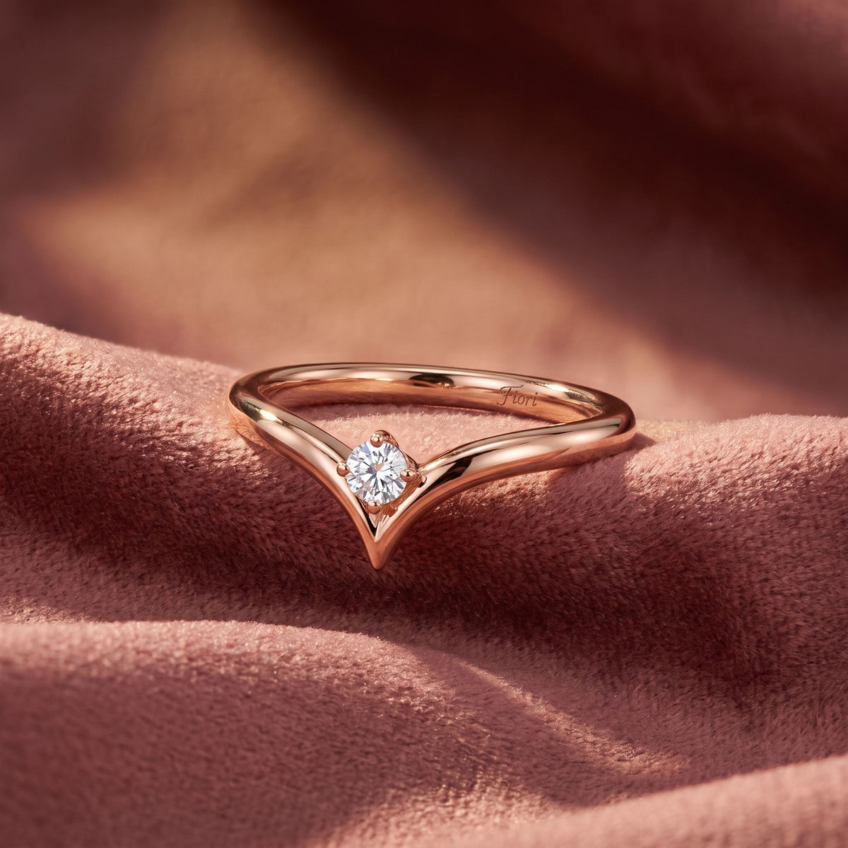 18K Solitaire Diamond Ring — AI cloth, in-house