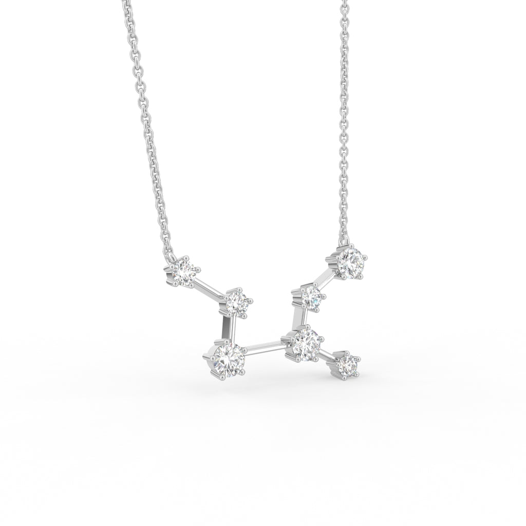 vimg:FJ6915|vimg:FJ6926|18K Constellation Round Diamond Pendant — 3D VIEW