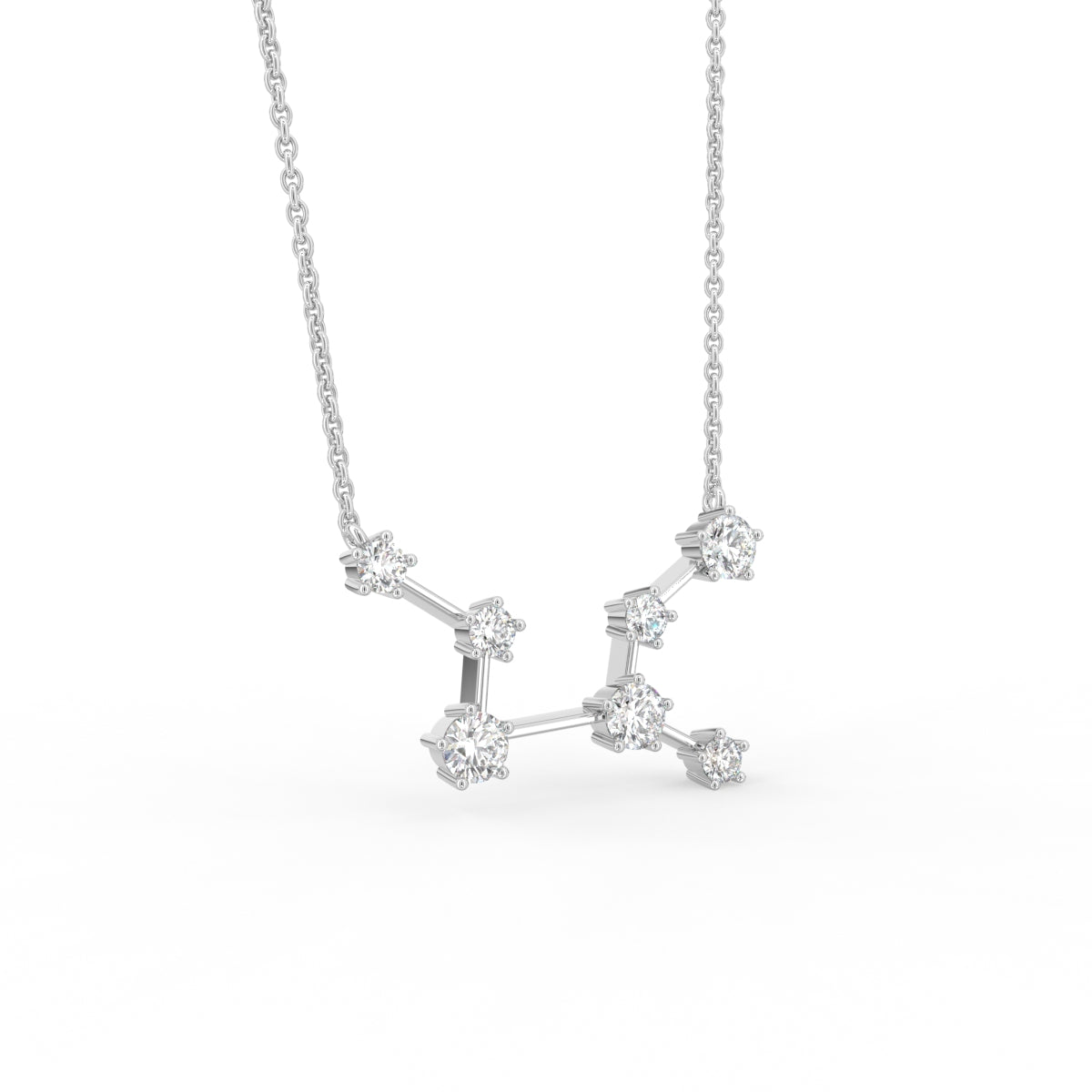 vimg:FJ6915|vimg:FJ6926|18K Constellation Round Diamond Pendant — 3D VIEW
