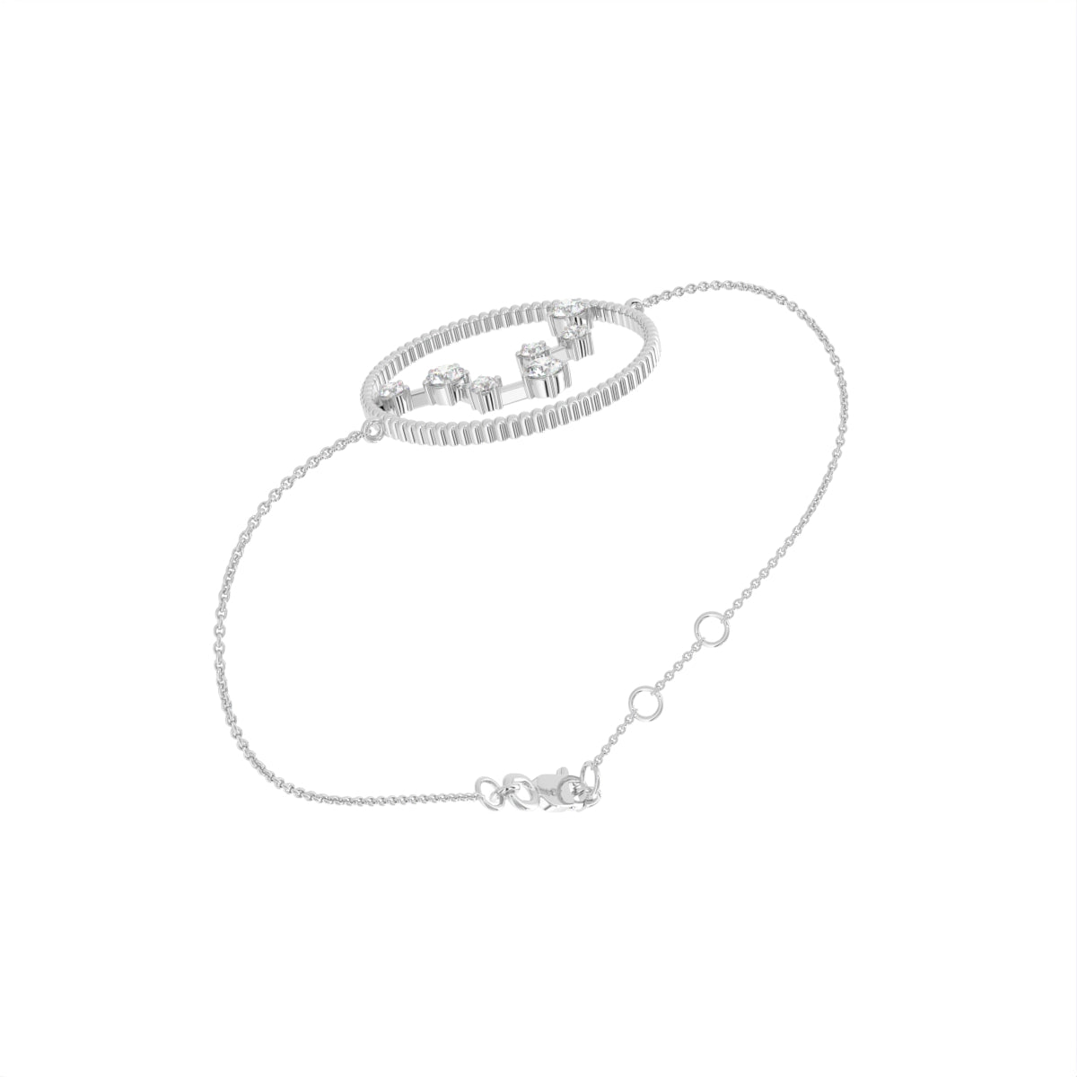 18K Pisces Constellation Diamond Bracelet — 3D VIEW