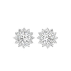 18K Halo Diamond Earrings — TOP
