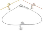 18K Arabic Alphabet Diamond Bracelet — 3 COLOR