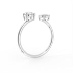 18K Bespoke Pear Diamond Open Ring — 3D VIEW