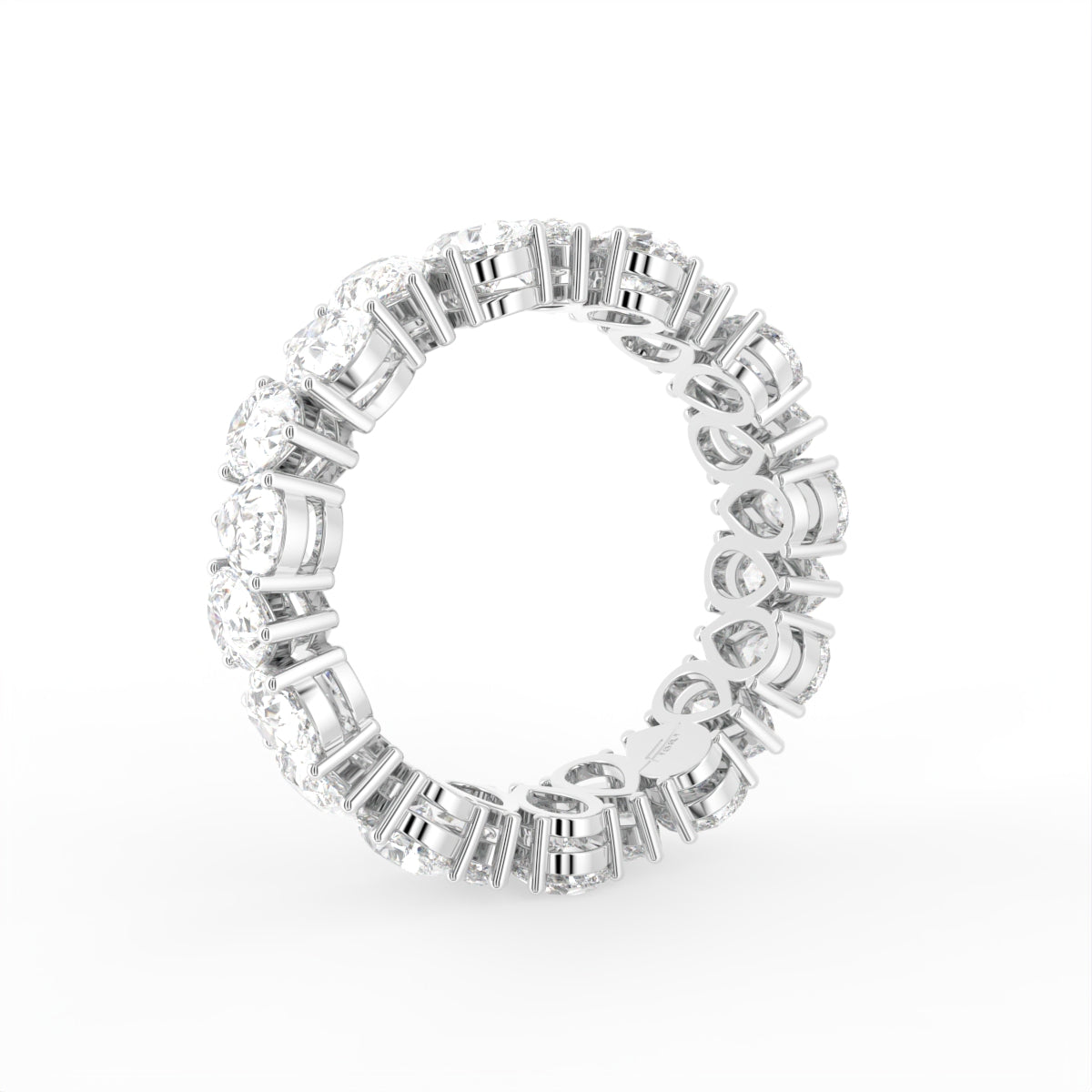 vimg:FJ3270|vimg:FJ3274|vimg:FJ3282|vimg:FJ3284|vimg:FJ3285|14K White Gold Full Eternity Pear Diamond Ring — 3D VIEW