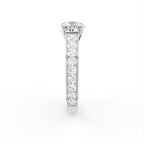 18K Round Solitaire Diamond Ring — SIDE