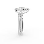 18K Yellow Gold Solitaire Marquise Diamond Ring — SIDE
