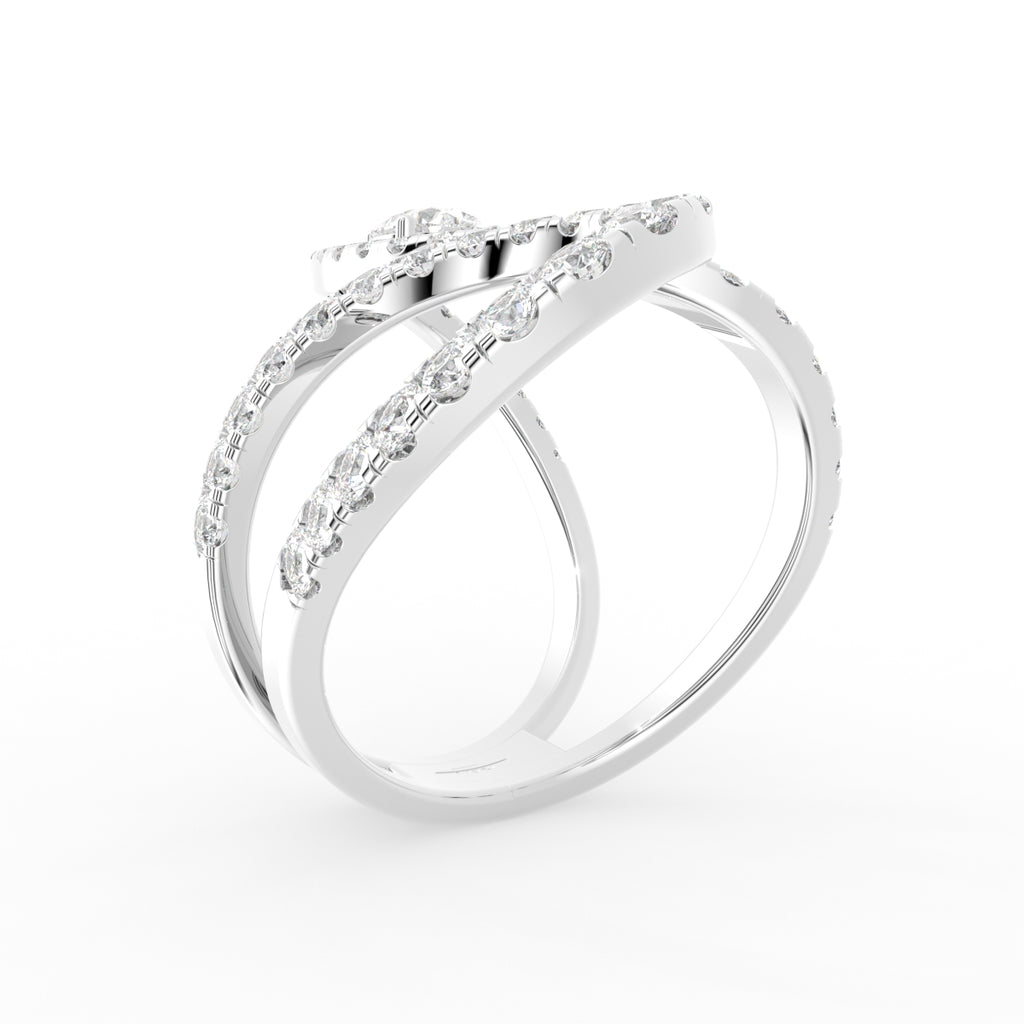 18K Bespoke Diamond Ring — 3D VIEW