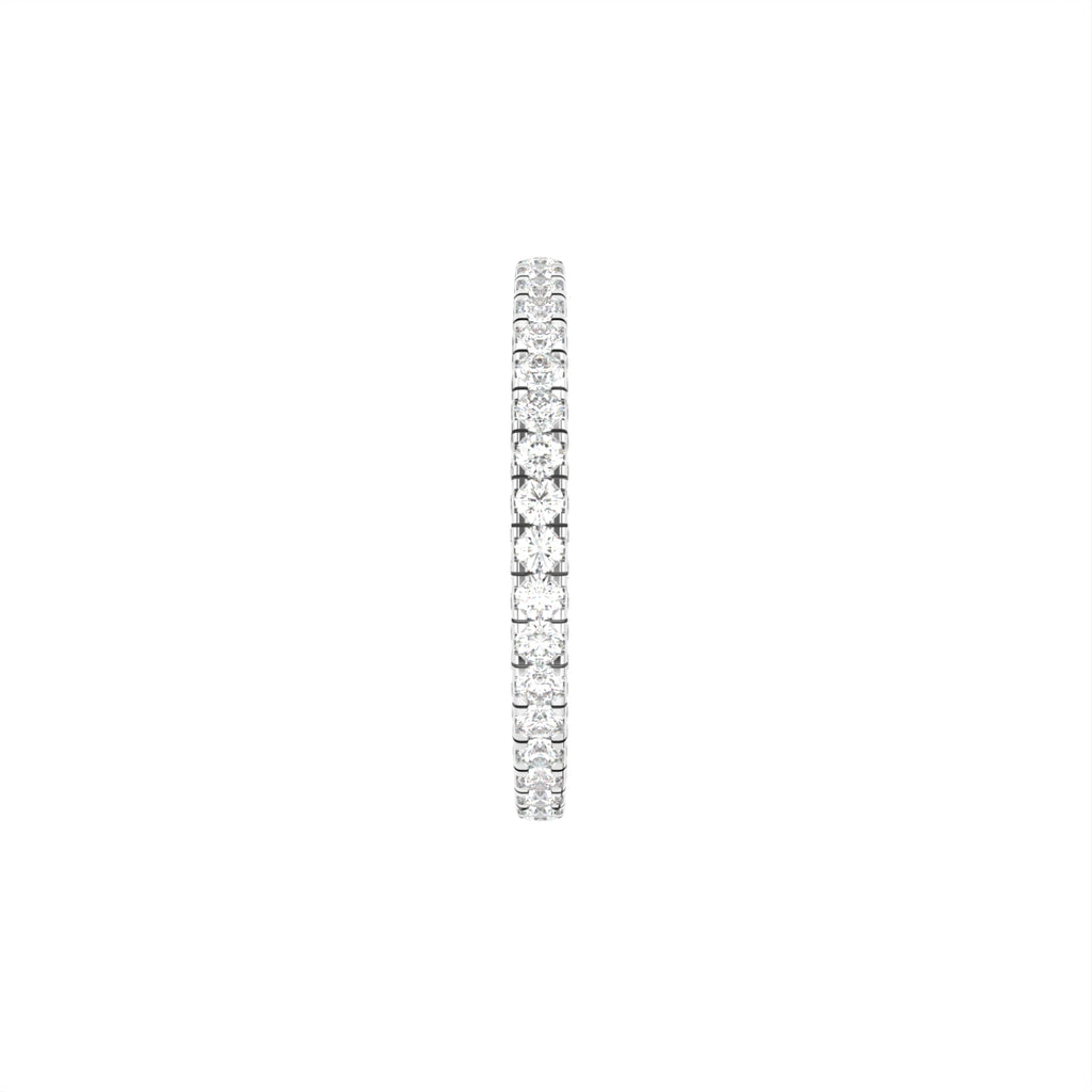18K Eternity Round Diamond Ring — SIDE