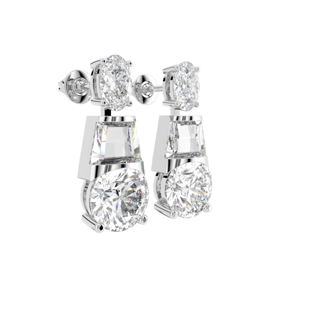vimg:FJ7109|vimg:FJ7114|18K Diamond Drop Earrings — 3D VIEW