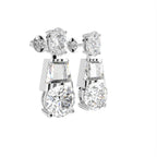 vimg:FJ7109|vimg:FJ7114|18K Diamond Drop Earrings — 3D VIEW