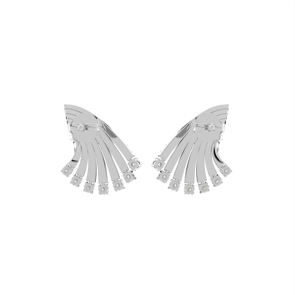18K Lab Grown Diamond Earrings — BACK