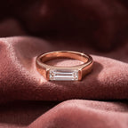 18K Bespoke Baguette Diamond Ring — AI cloth, in-house