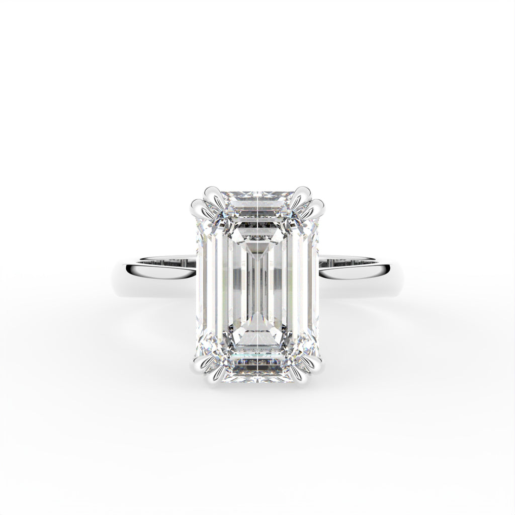 18K Solitaire Diamond Engagement Ring — TOP