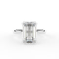 18K Solitaire Diamond Engagement Ring — TOP
