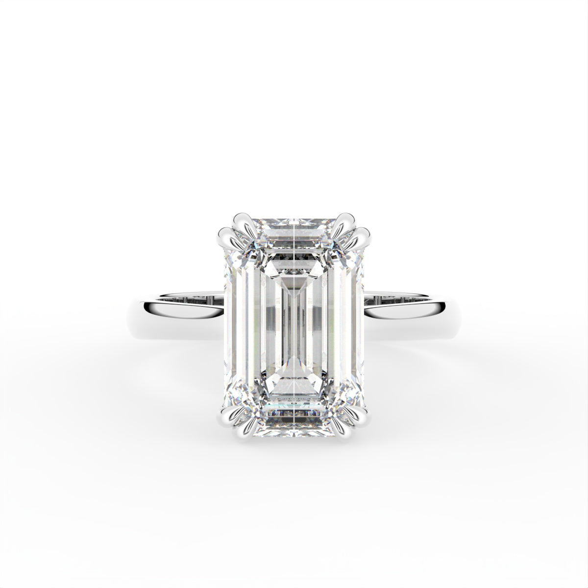 18K Solitaire Diamond Engagement Ring — TOP