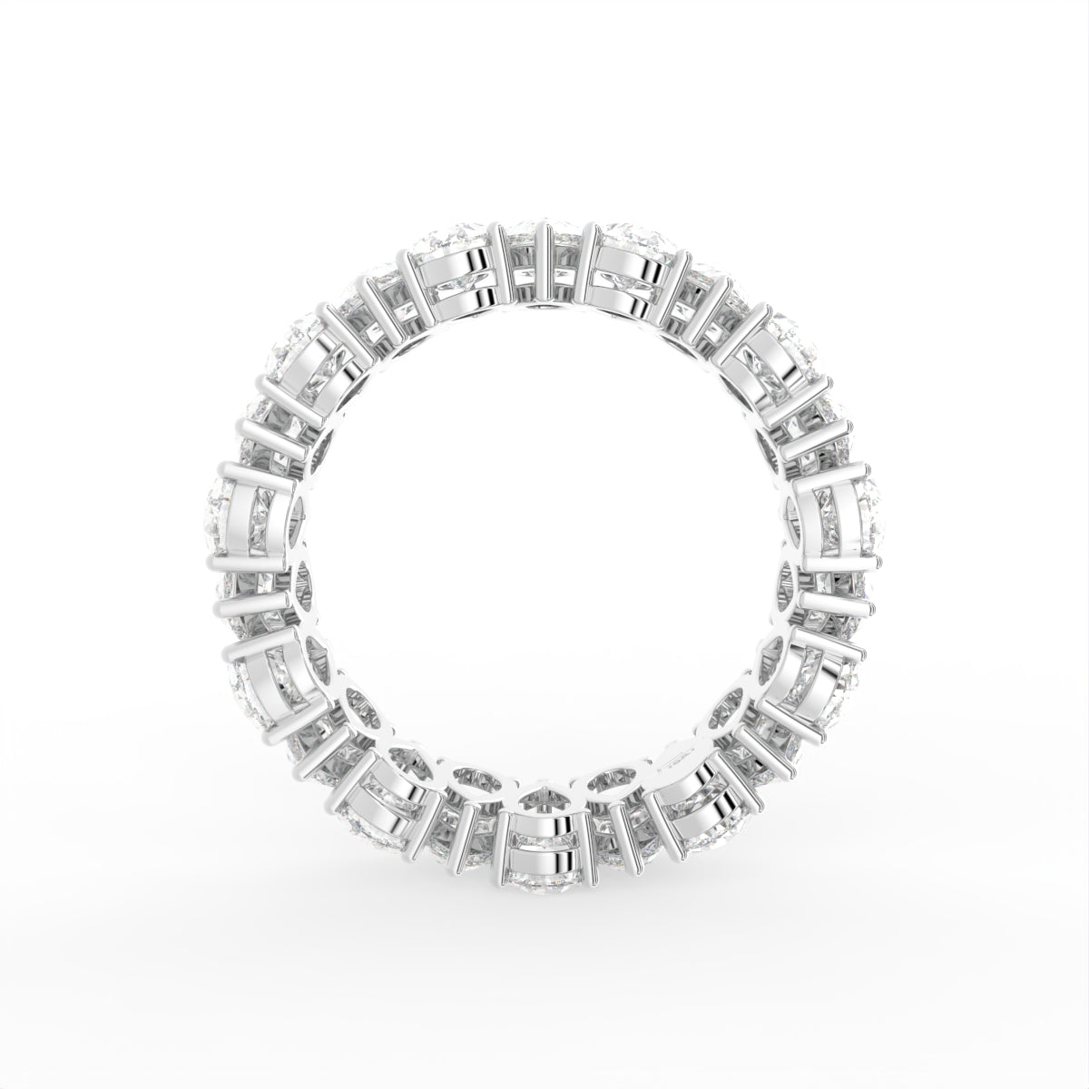 vimg:FJ3270|vimg:FJ3274|vimg:FJ3282|vimg:FJ3284|vimg:FJ3285|14K White Gold Full Eternity Pear Diamond Ring — FRONT