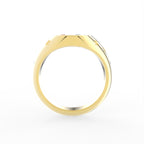 Sterling Silver Diamond Ring — FRONT/BACK