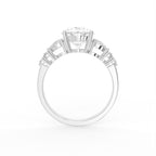 18K Bespoke Oval Diamond Engagement Ring — FRONT