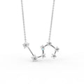 18K Rose Gold Constellation Round Diamond Pendant — FRONT