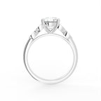18K White Gold Round Diamond Ring — FRONT