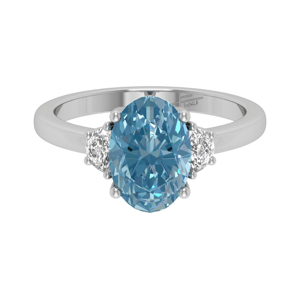vimg:FJ2247|18K Trilogy Oval Diamond Ring — TOP