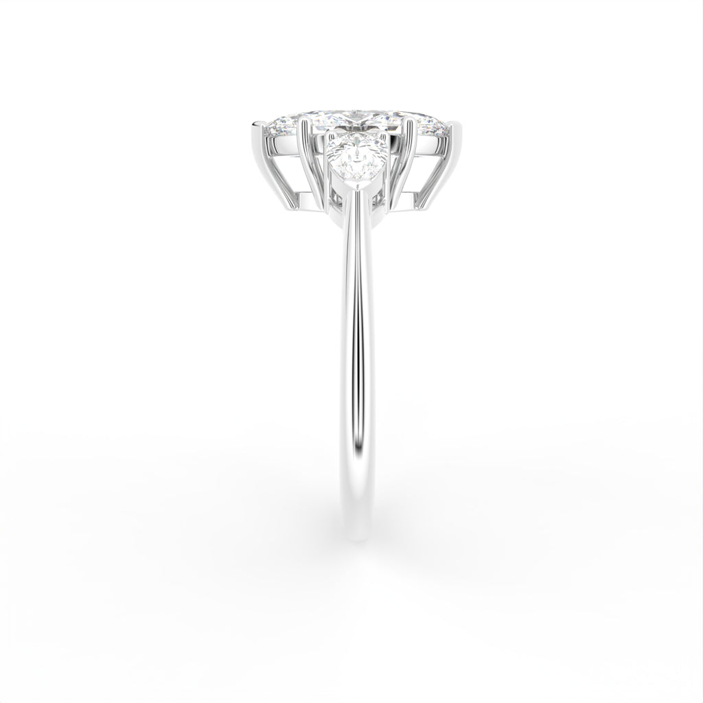 vimg:Z00294|18K Trilogy Pink Marquise Diamond Ring — SIDE