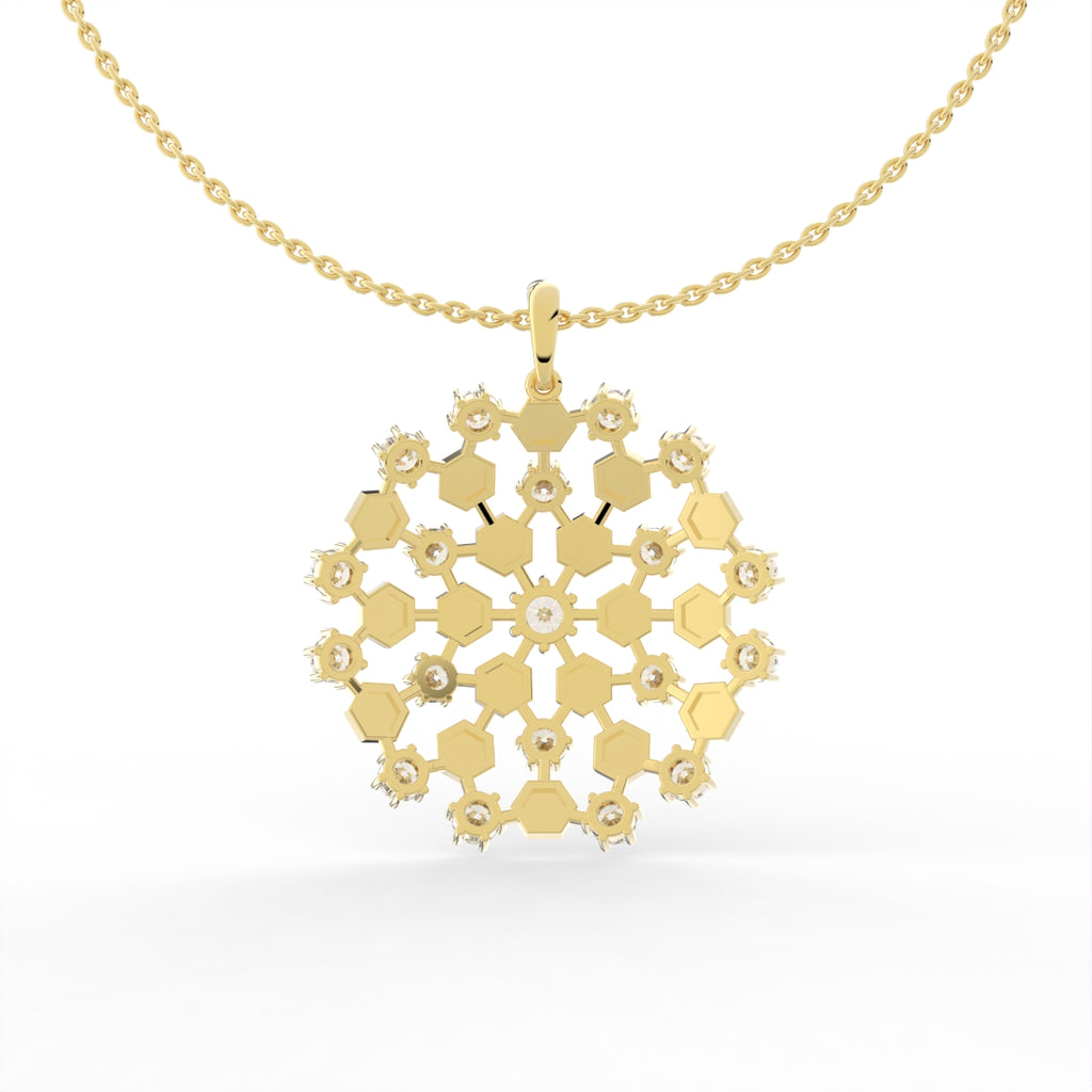 Sterling Silver Diamond Pendant — 3D / RIGHT