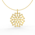 Sterling Silver Diamond Pendant — 3D / RIGHT