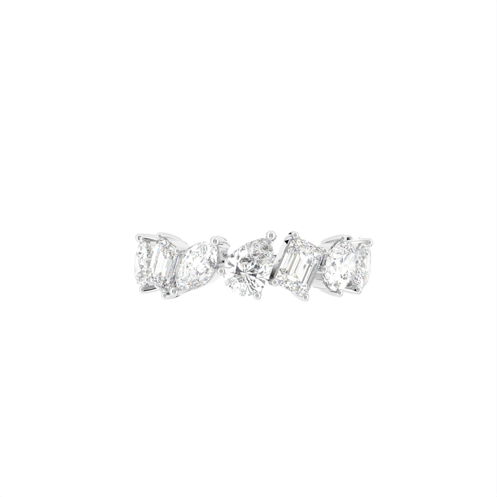 18K Eternity Multi-Shape Diamond Ring — TOP