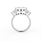 18K Trilogy Radiant Diamond Ring — FRONT