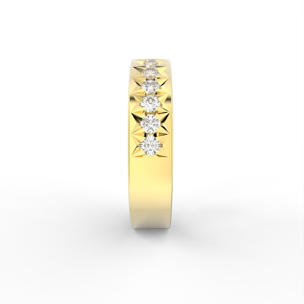Sterling Silver Diamond Ring — 3D / RIGHT