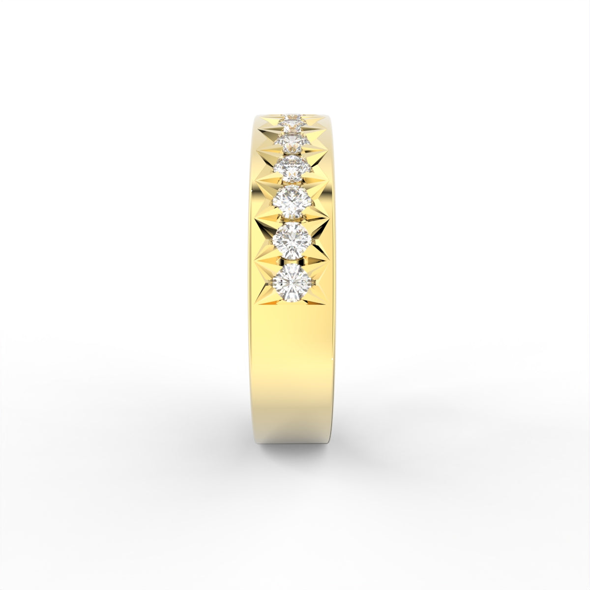 Sterling Silver Diamond Ring — 3D / RIGHT