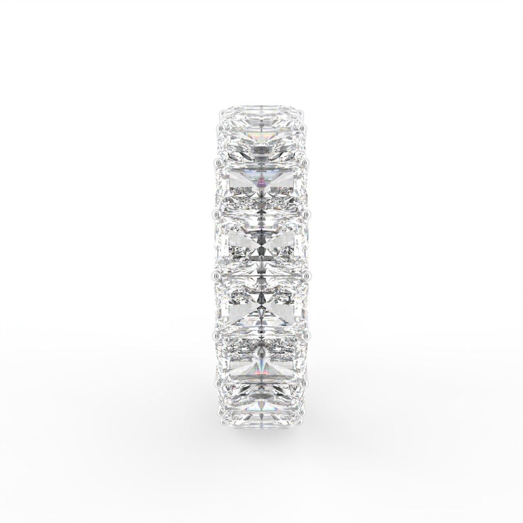 vimg:FJ3843|vimg:FJ3846|vimg:FJ3845|vimg:FJ3844|vimg:FJ3851|vimg:FJ3852|vimg:FJ3847|14K White Gold Radiant Diamond Eternity Ring — SIDE