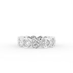 18K Full Eternity Heart Diamond Ring — TOP