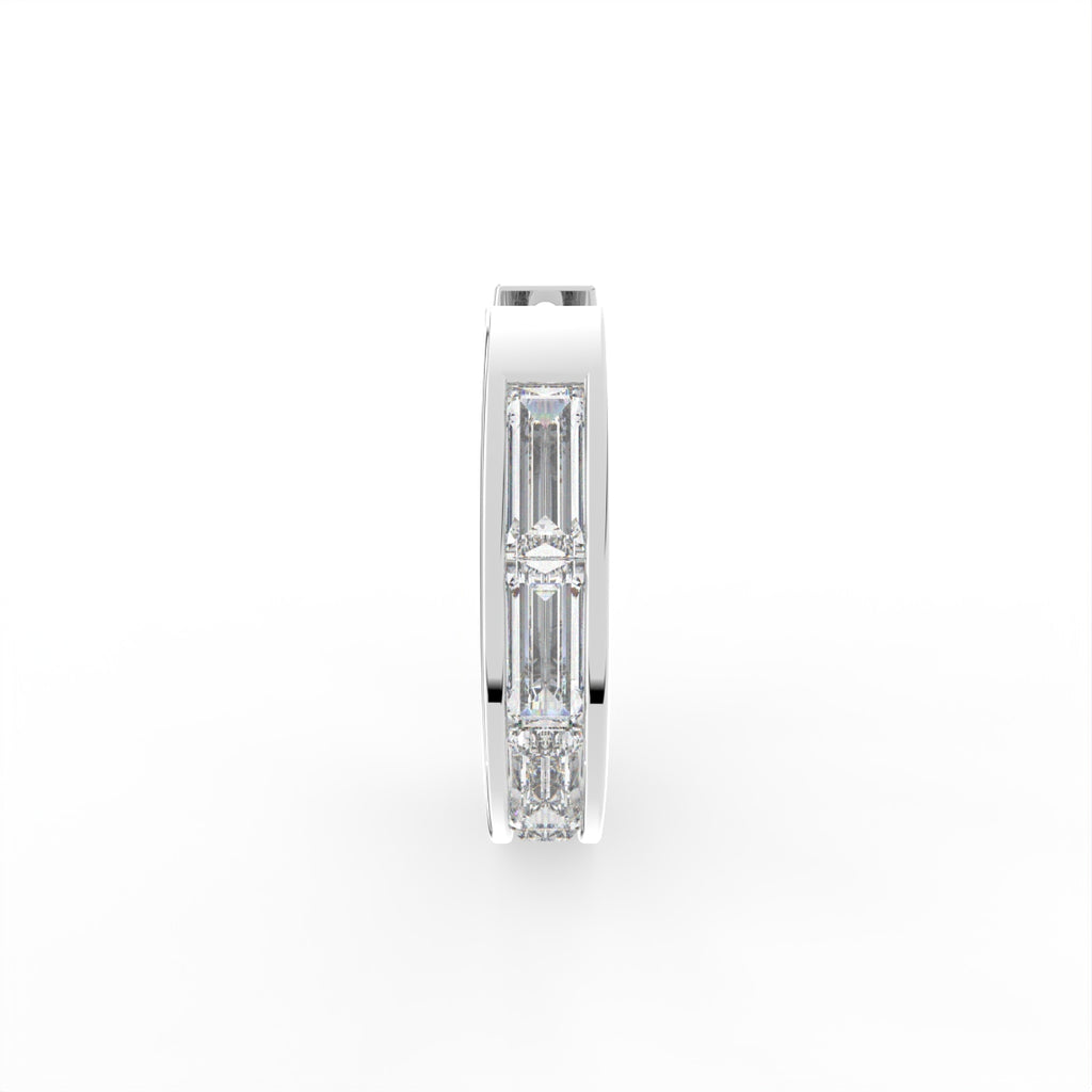 14K Diamond Hoop Earrings — BACK