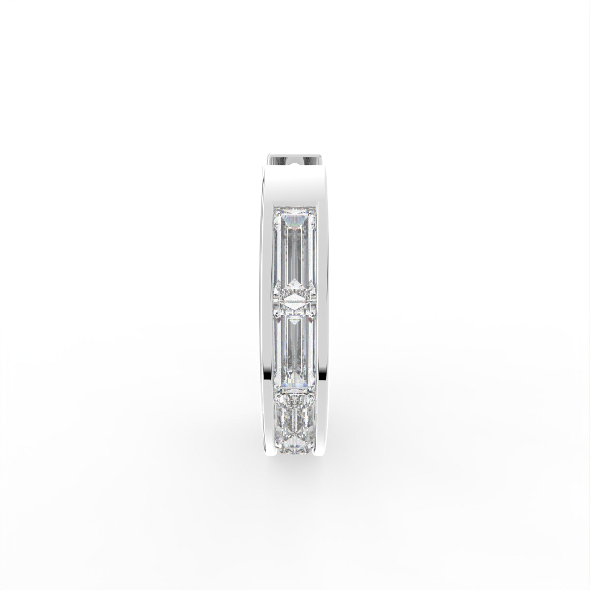 14K Diamond Hoop Earrings — BACK