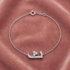 18K Arabic Alphabet Round Diamond Bracelet — AI cloth, in-house